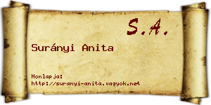 Surányi Anita névjegykártya